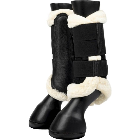 Le Mieux Fleece Edge Mesh Brushing Boot - Black/Natural - Maat XL