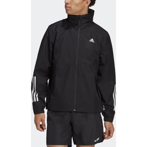 adidas Sportswear BSC 3-Stripes RAIN.RDY Jack - Heren - Zwart- M