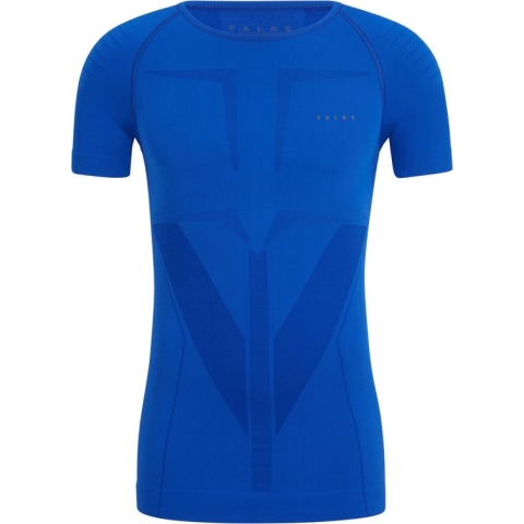 FALKE heren T-shirt Warm - thermoshirt - blauw (yve) - Maat: L