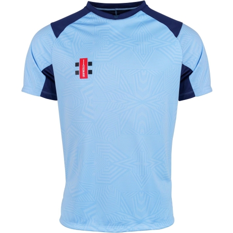 Gray-Nicolls Cricket SHIRT PRO T20 S/S SK/NV XL Extra Large - Sky / Navy