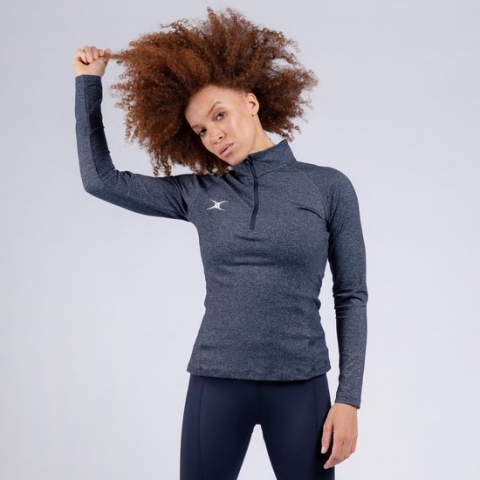 Gilbert Netball Pro Synergie Warm Up Top - W 6 - Dark Navy