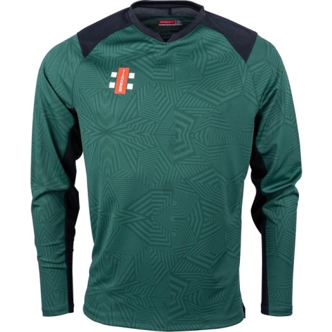 Gray-Nicolls Cricket SHIRT PRO T20 L/S GN/BK 5-6 5 - 6 Yrs - Green / Black
