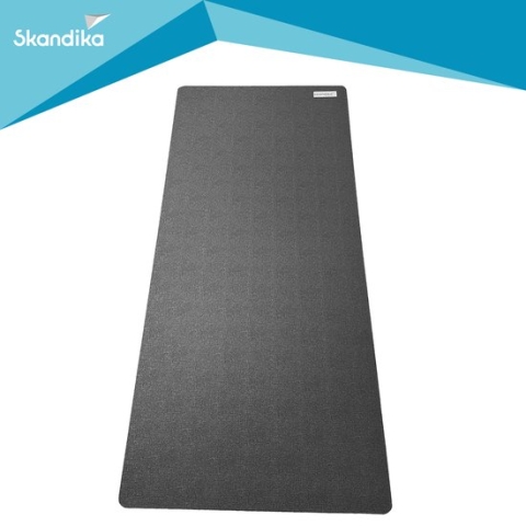 Skandika vloerbeschermingsmat voor hometrainers en trilplaten – Vloerbeschermingsmatten - Made in Germany – Multifunctionele mat, sport en fitness, geurloos, anti-slip, stootvast, waterafstotend – 200 x 90 x 0.7 cm (L x B x H) - zwart