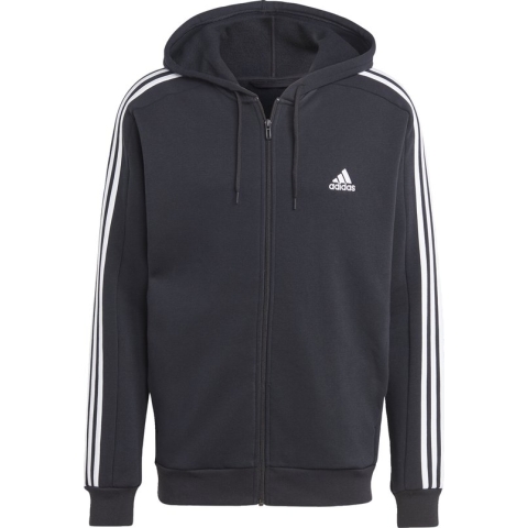 adidas Sportswear Essentials Fleece 3-Stripes Ritshoodie - Heren - Zwart- M