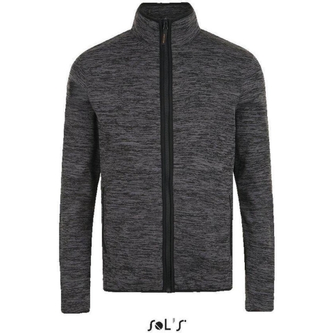 Gebreid fleecevest Sol's Turbo - grijs/zwart - S