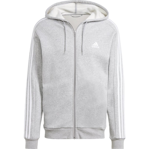 adidas Sportswear Essentials Fleece 3-Stripes Ritshoodie - Heren - Grijs- S