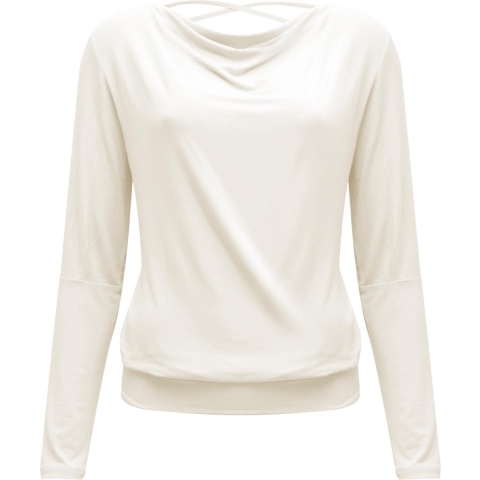 Yoga-longsleeve vloeiende shakti "ala" - ivoor M Loungewear shirt YOGISTAR