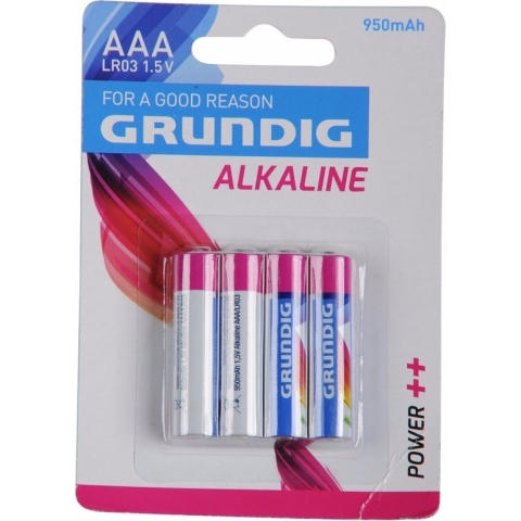 Grundig AAA Baterijen Alkaline| 4 stuks