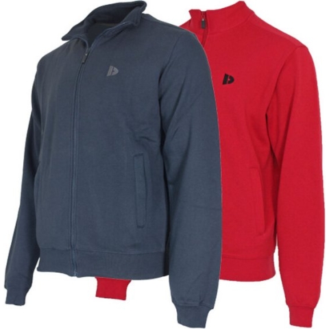 2 Pack Donnay sweater zonder capuchon - Sporttrui - Heren - Maat 3XL - Navy&Berry red (294)