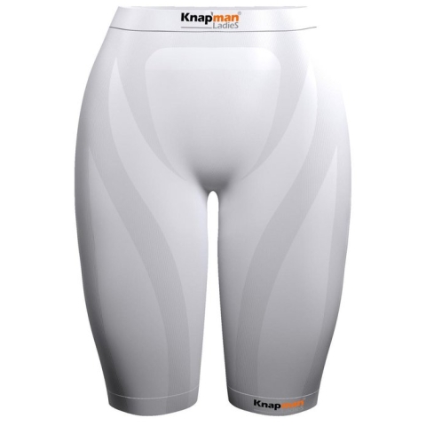 Knapman Ladies Zoned Compression Short 45% Wit | Compressiebroek (Liesbroek) voor Dames | Maat XS