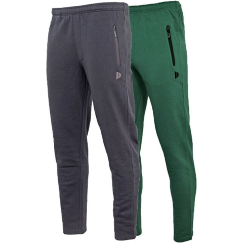 2- Pack Donnay Joggingbroek met rechte pijp - Sportbroek - Heren - Maat S - Forrest green/Navy (427)