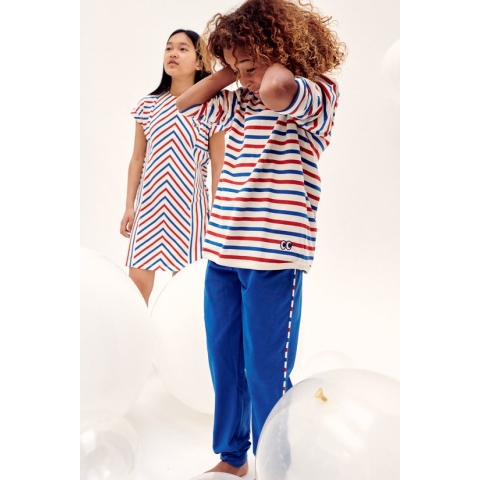 Woody X Anne Kurris pyjama jongens/heren - multicolor gestreept - 233-18-APG-S/974 - maat 152