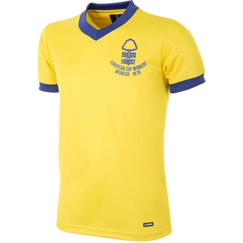 COPA - Nottingham Forest 1979-1980 Away Retro Voetbal Shirt - L - Geel