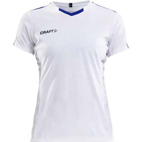 Craft Progress Contrast Shirt Korte Mouw Dames - Wit / Royal | Maat: XL