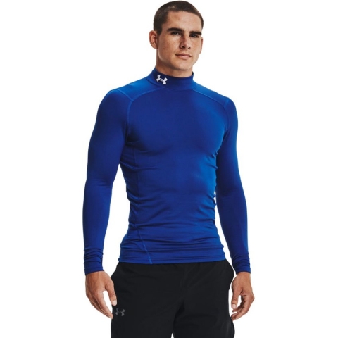 Under Armour Cg Armour Comp Mock Lange Mouwenshirt - Compression shirt - Blauw M / Regular Man