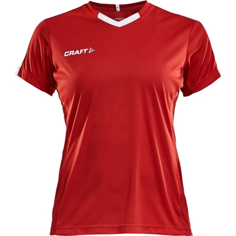 Craft Progress Contrast Shirt Korte Mouw Dames - Rood | Maat: XS