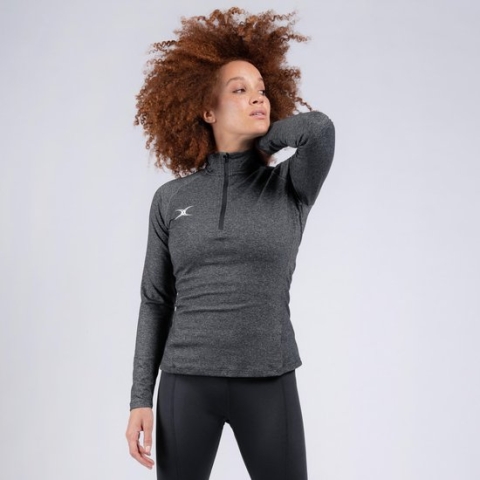 Gilbert Netball Pro Synergie Warm Up Top - W 18 - Black