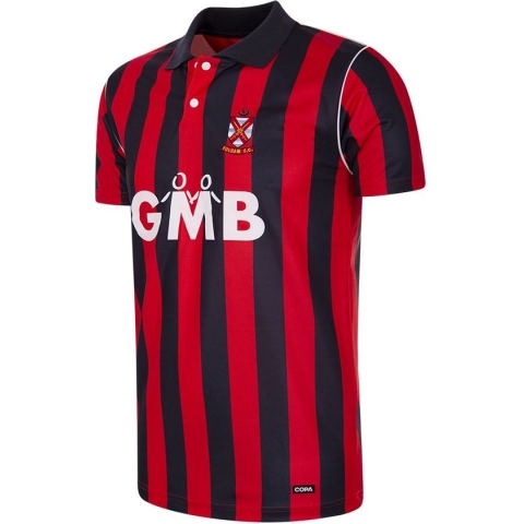 COPA - Fulham FC 1993 - 1994 Away Retro Voetbal Shirt - S - Rood; Zwart