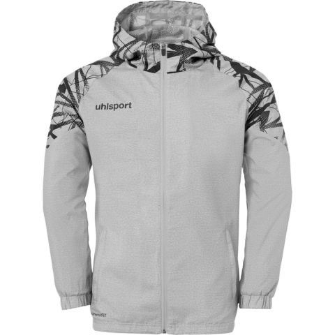 Uhlsport Goal 25 Evo Woven Hood Jacket Donker Grijs Melange-Zwart Maat 2XL