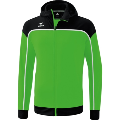 ERIMA Change Trainingsjack Met Capuchon Kind Green-Zwart-Wit Maat 152