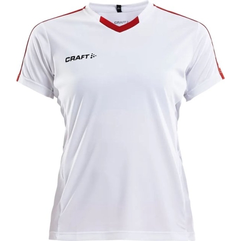 Craft Progress Contrast Shirt Korte Mouw Dames - Wit / Rood | Maat: M