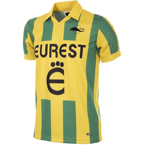 COPA - FC Nantes 1994 - 95 Retro Voetbal Shirt - XS - Groen; Geel