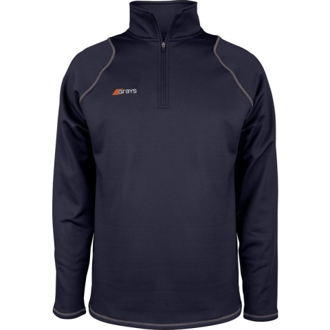 Grays hockeykleding Questa 1/4 Zip Fleece Snr Donkerblauw - maat 2XL