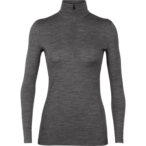 Icebreaker W 200 Oasis LS Half Zip - Thermoshirt - Dames - Merinowol - Grijs - Maat S