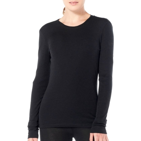Icebreaker 175 Everyday LS Crewe Dames Thermoshirt - Black - XS