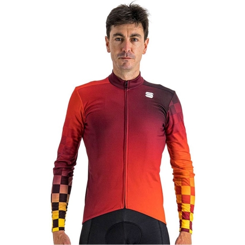 Sportful ROCKET THERMAL Fietsshirt Red Wine - Mannen - maat M