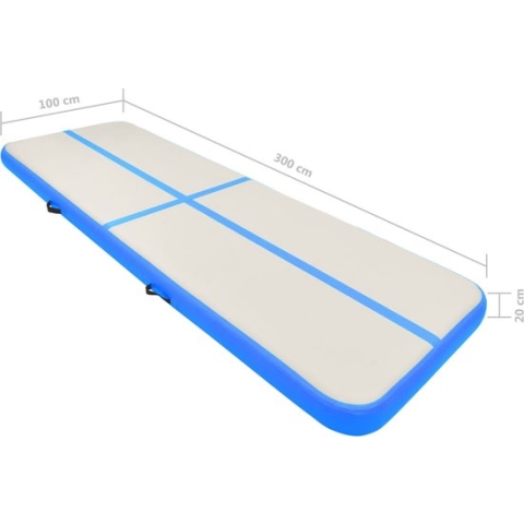 vidaXL-Gymnastiekmat-met-pomp-opblaasbaar-300x100x20-cm-PVC-blauw