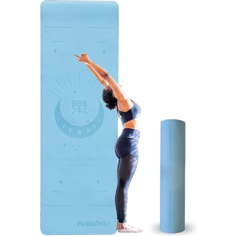 TPE yogamat extreme antislip fitness- en oefenmat 6 mm antislip milieuvriendelijk met reisriem