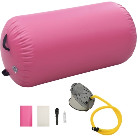 The Living Store Sportrol - Opblaasbare Yogarol - PVC - 120 x 90 cm - Roze