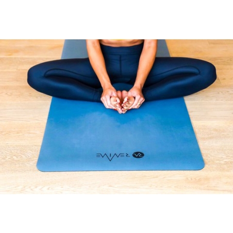 REVIVE eco / duurzame Yogamat "EARTH" - exercise / fitness mat - kleur lavender - 183 x 68 cm, 5 mm dikte, van natuur rubber