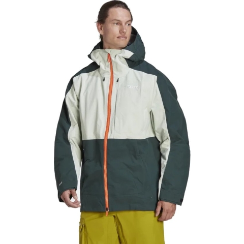 Adidas 3L snowboardjas heren groen dessin