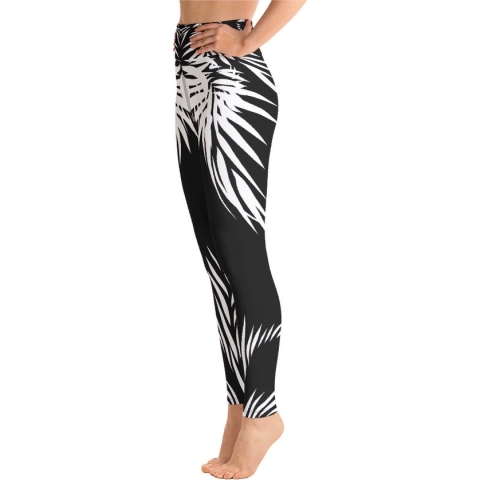 Sportlegging - design Tiger Power Up - High Waist - Dry Fit - High Performance - 4way stretch- unieke print - UPF 50+ - Hardloop - Yoga - Fitness - Dans  - Pilates - Training - sportbroek – zwart wit - maat M