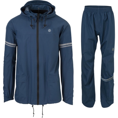 AGU Original Regenpak Essential - Blauw - XXL - Dames & Heren - Waterdicht & Ademend