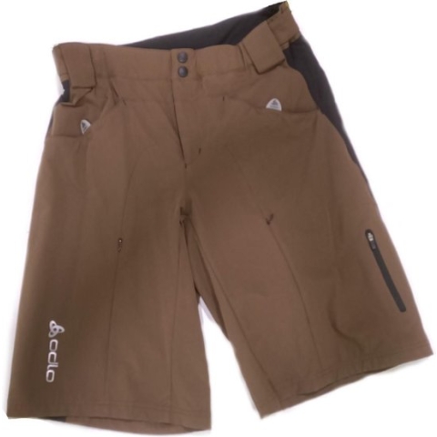 Odlo fiets short met binnenbroek - heren - M - kleur: Bruin met zwarte zijkant