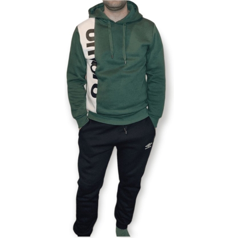 Umbro heren katoenen trainingspak set van sport broek en een sweater met capuchon gevoerd Maat M