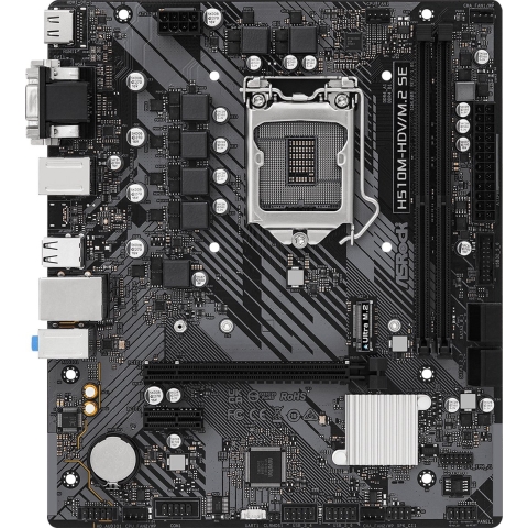 Asrock H510M-HDV/M.2 SE, Intel, LGA 1200 (Socket H5), DDR4-SDRAM, 64 GB, DIMM, Dubbelkanaals
