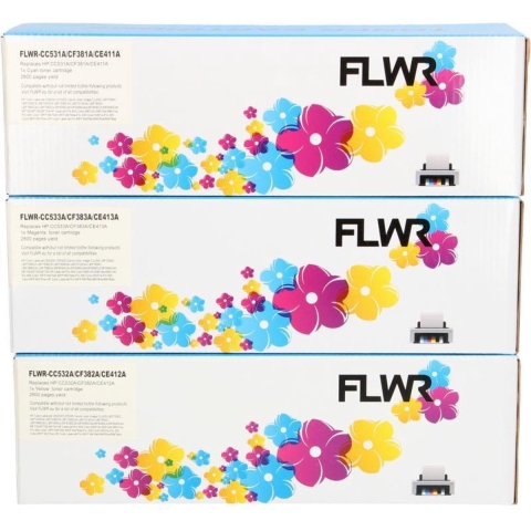 FLWR - Toners / HP 304A 3-pack / kleur / Geschikt voor HP