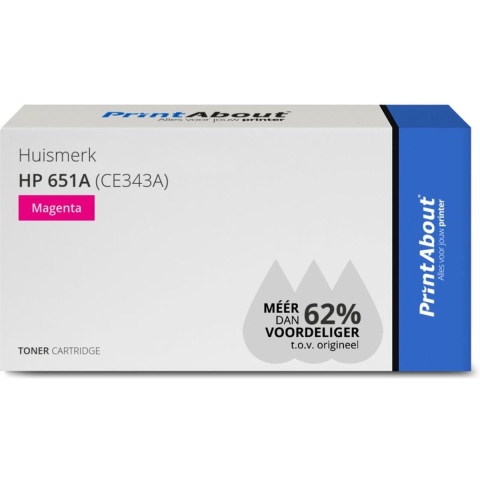 HP 651A (CE343A) toner magenta Huismerk