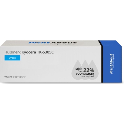 PrintAbout huismerk Toner TK-5305C Cyaan geschikt voor Kyocera