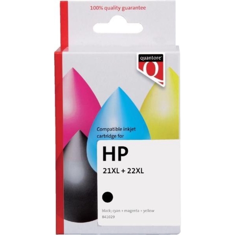 Inktcartridge Quantore alternatief tbv HP C9351CE C9352CE 21XL 22XL