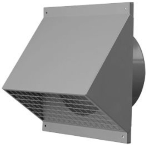 Ubbink WTW gevelkap geïsoleerd leidingsysteem 150mm zwart