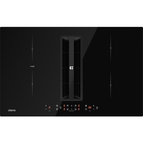 Ciarra One Ultra - 83 cm Inbouw Inductiekookplaat met Afzuiging en Plasma Filter - Alles in Een! - 1 flex zone