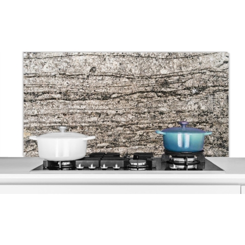 Spatscherm Keuken - Kookplaat Achterwand - Spatwand Fornuis - 120x60 cm - Stenen - Vintage - Roest - Industrieel - Aluminium - Wanddecoratie - Muurbeschermer - Hittebestendig