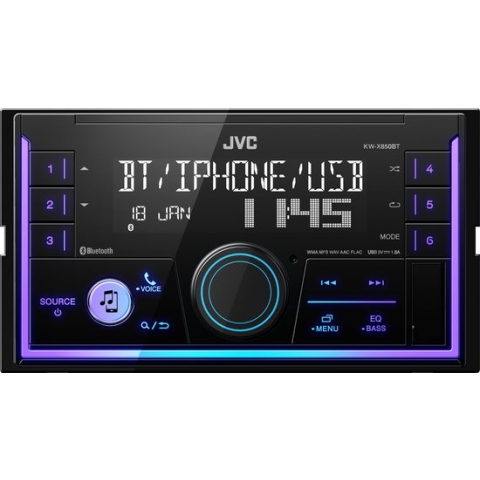 JVC KW-X850BT 2DIN Autoradio - Multicolor