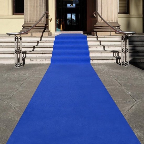Loper | Zeeblauw - 10 meter x 1 meter
