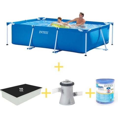 Zwembad - Frame Pool - 260 x 160 x 65 cm - Inclusief Solarzeil, Filterpomp & Filter